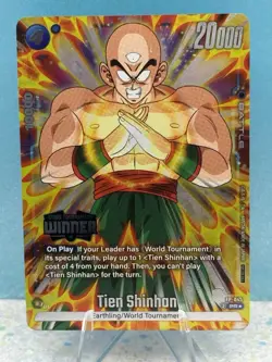 Dragon Ball SCG Tournament Winner Card Tien Shinhan FP-045 Alt Art P - Image 1