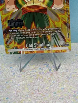 Dragon Ball SCG Tournament Winner Card Tien Shinhan FP-045 Alt Art P - Image 5