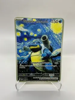 Blastoise Van Gogh Gold Metal Pokemon Card-Collectible Gift Display！ Christmas - Image 1