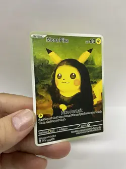 Mona pika Van Gogh Gold Metal Pokemon Card-Collectible Gift Display！ Christmas - Image 1