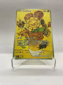 Sunflora Van Gogh Gold Metal Pokemon Card-Collectible Gift Display！ Christmas - Image 1