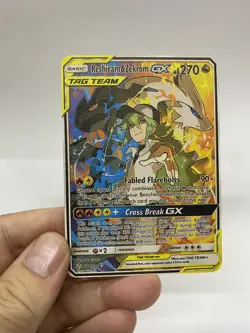 Reshiram&Zekrom GX Gold Metal Pokemon Card-Collectible Gift Display！ Christmas - Image 1