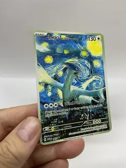 Lugia hp130 Van Gogh Gold Metal Pokemon Card-Collectible Gift Display！ Christmas - Image 1