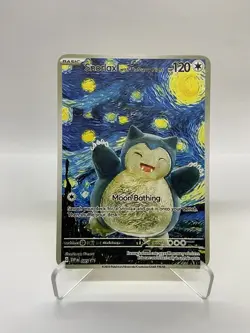 Snorlax Van Gogh Gold Metal Pokemon Card-Collectible Gift Display！Christmas - Image 1