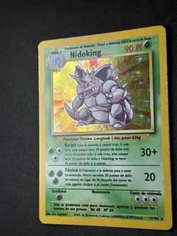 SPANISH Nidoking 11/102 Base Set - Holo Pokemon Card MINT 🔥 - Image 3