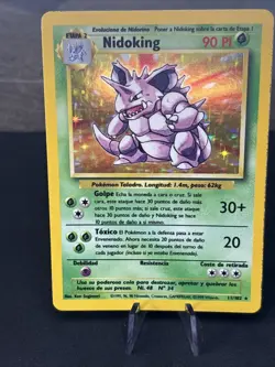 SPANISH Nidoking 11/102 Base Set - Holo Pokemon Card MINT 🔥 - Image 4