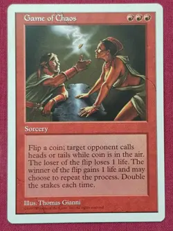Magic The Gathering 5TH EDITION GAME OF CHAOS red card MTG FIFTH - Image 1