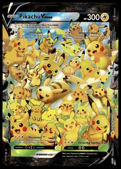 Pikachu V-Union SWSH142 JUMBO OVERSIZED Black Star Promo Pokemon Card - Image 1