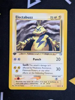 Electabuzz 1st Edition 33/111 Neo Genesis Pokemon TCG Card NM 2000 - Image 1