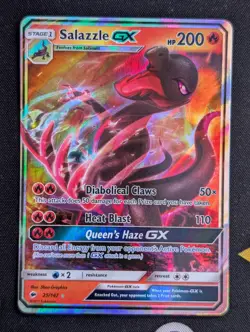 Salazzle GX - 25/147 - Pokemon Burning Shadows Sun & Moon Ultra Rare Card NM - Image 1