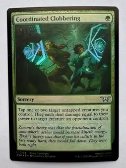 x1 Coordinated Clobbering DSK Duskmourn MTG 173 FOIL UNCOMMON - Image 1