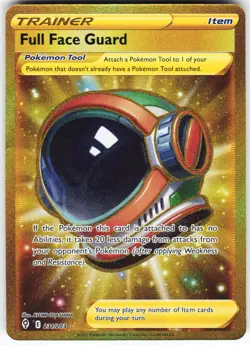 Full Face Guard (Secret) 231/203 Pokemon SWSH07: Evolving Skies Holo Secret Rare - Image 1