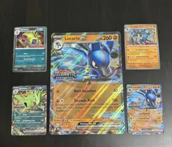 Pokemon Prismatic Evolutions Lucario ex & Tyranitar ex Promo Cards - Image 1