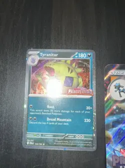 Pokemon Prismatic Evolutions Lucario ex & Tyranitar ex Promo Cards - Image 2