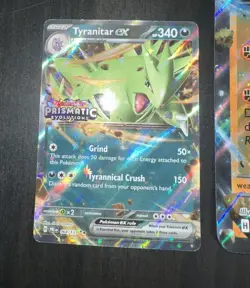 Pokemon Prismatic Evolutions Lucario ex & Tyranitar ex Promo Cards - Image 3