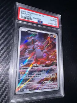 2023 POKEMON PAR EN-PARADOX RIFT ILLUSTRATION RARE #199 GROUDON PSA 10 - Image 1