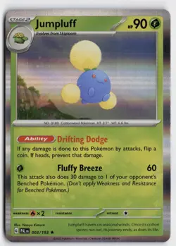 Pokemon Jumpluff 003/193 Holo Rare SV02: Paldea Evolved NM - Image 1
