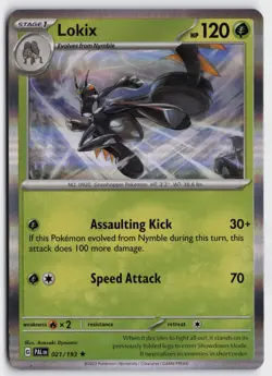 Pokemon Lokix 021/193 Holo Rare SV02: Paldea Evolved NM - Image 1