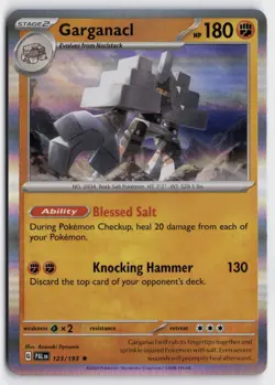 Pokemon Garganacl 123/193 Holo Rare SV02: Paldea Evolved NM - Image 1