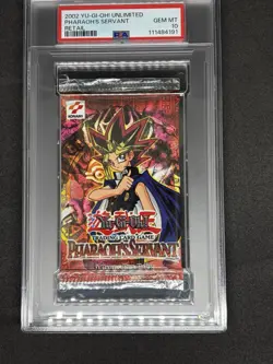 Yugioh Pharaoh's Servant PSV 2002 Sealed Retail Booster Pack PSA 10 Gem Mint - Image 1