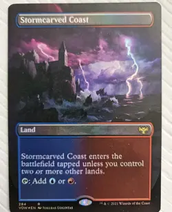 MTG Stormcarved Coast Borderless Modern Horizons 2 Foil Card - Image 1