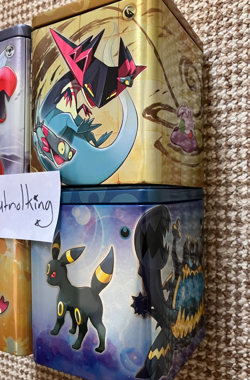 4 x Empty Pokemon Stacking Tins - TCG - USED - (No Packs, No Cards) - Umbreon. - Image 2