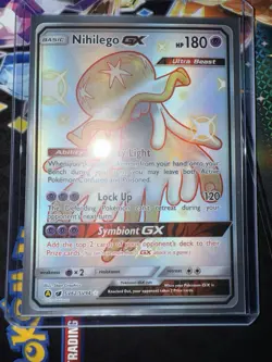 Nihilego GX Shiny Full Art Holo Card Ultra Rare Hidden Fates SV62 *MINT* - Image 1