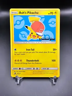 EX - Ash's Pikachu - SM114 - Promo - Pokemon Card - Image 1
