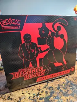 Pokemon - Destined Rivals ETB (Empty) energy cards, dice, markers, sleeves - Image 1