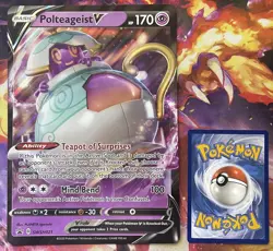 Polteageist V SWSH021 JUMBO OVERSIZED Black Star Promo Pokemon Card - Image 1