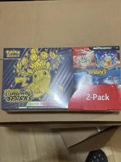 Pokemon Cards Surging Sparks Elite Trainer Box + Booster Bundle 2-Pack SEALED! - Image 1