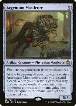Argentum Masticore Foil (222) Phyrexia: All Will Be One ONE MTG Magic - Image 1