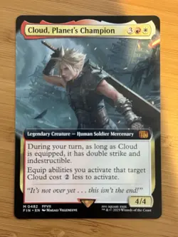 MTG Cloud, Planets Champion 0482 (Extended Art) Final Fantasy Non Foil NM - Image 1