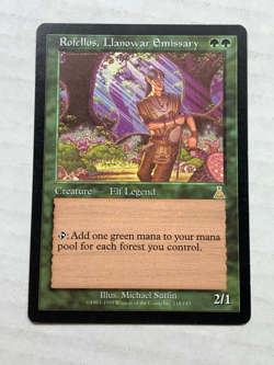 MTG English Rofellos, Llanowar Emissary Light Play Normal Urza's Destiny - Image 1