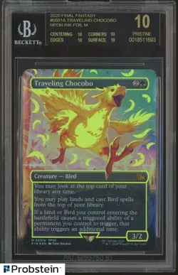 2025 MTG Final Fantasy #0551a Traveling Chocobo Noen Ink Foil BGS 10 BLACK LABEL - Image 1