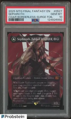 2025 MTG Final Fantasy EN Borderless Surge Foil #0527 Sephiroth PSA 10 GEM MINT - Image 1