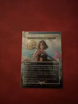 Yuna's Sending Staff (Staff of the Storyteller) Rainbow Foil MTG FF Secret Lair - Image 1