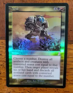 FOIL Void x1 MTG Time Spiral Magic Moderate Play MP English - Image 1