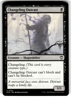 Changeling Outcast Commander: Outlaws of Thunder Junction Regular MTG NM - Image 1