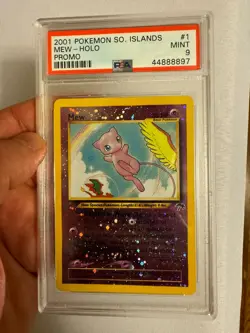 2001 Pokemon Mew Reverse Holo SWIRL Southern Islands Promo 1/18 PSA 9 Mint! WOTC - Image 2
