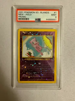 2001 Pokemon Mew Reverse Holo SWIRL Southern Islands Promo 1/18 PSA 9 Mint! WOTC - Image 3
