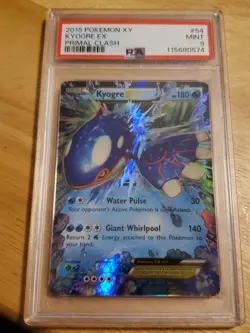 2015 Pokemon XY Primal Clash Kyogre Ex PSA 9 MINT 54/160 - Image 1
