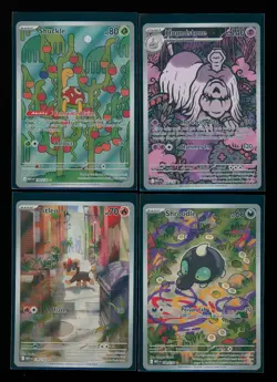 POKEMON Mega Evolution ILLUSTRATION RARE Lot SHUCKLE Houndstone LITLEO Shroodle - Image 1