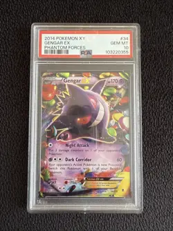 2014 Pokemon XY Gengar EX #34 Phantom Forces 34/119 GEM MINT PSA 10 - Image 1