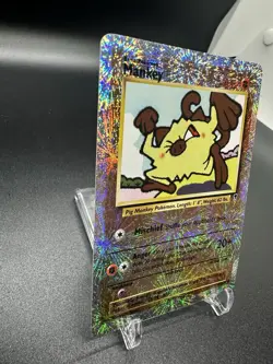 2002 Pokemon Legendary Collection Mankey 81/110 Reverse Holo Rare - WOTC Vintage - Image 2