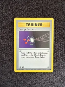 Pokemon TCG Energy Retrieval Base Set 81/102 Regular 1st Edition Uncommon - Image 1