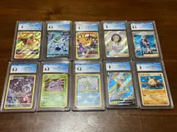 17 CGC/PSA POKEMON SLABS | MODERN TO CLASSIC | CHARIZARD, FULL ARTS, 1ST ED 🔥 - Image 1