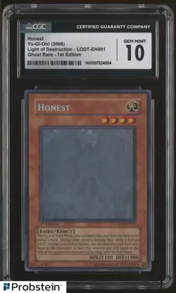 2008 Yu-Gi-Oh! Light of Destruction Ghost Rare 1st Ed #EN001 Honest CGC 10 GEM - Image 1