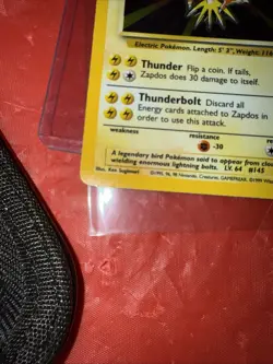 Pokemon TCG Zapdos Base Set Unlimited Holo Rare Card #16/102 - Image 4