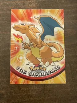 CHARIZARD #06 - GREEN Logo - NON-HOLO - SERIES 1 - TOPPS Pokemon Card - Image 1